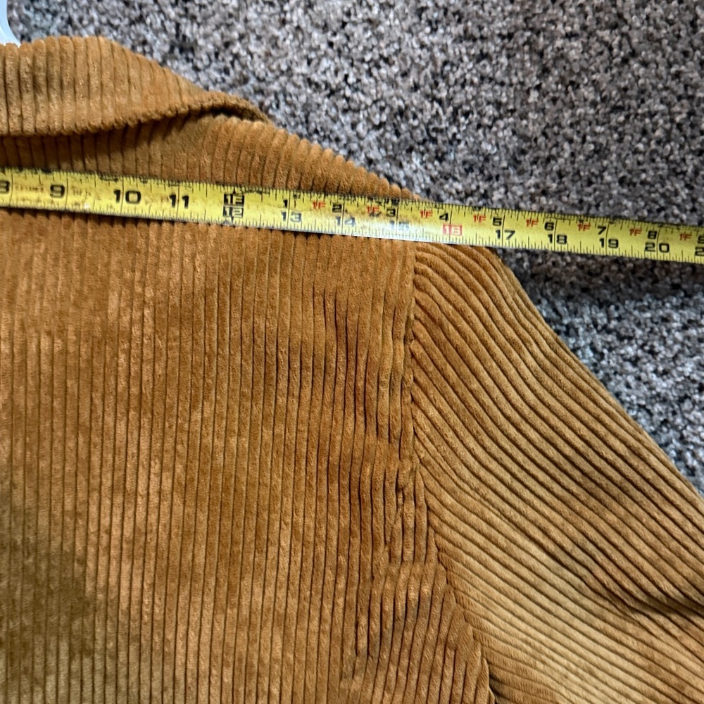 Hem & Thread Corduroy Double-Breasted Brown Blazer - Picture 9 of 10